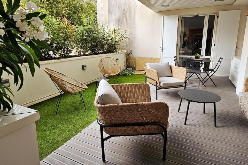 Arcareve - Grand Studio De Standing Avec Terrasse, Jardin Et Acces Direct A La Plage อาร์กาชง ภายนอก รูปภาพ