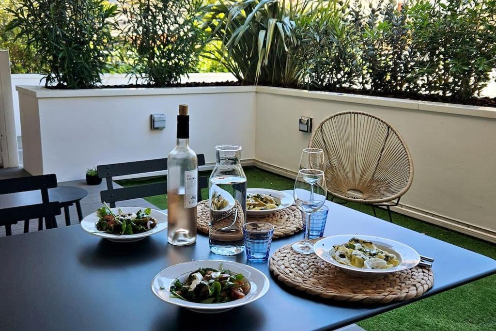 Arcareve - Grand Studio De Standing Avec Terrasse, Jardin Et Acces Direct A La Plage อาร์กาชง ภายนอก รูปภาพ